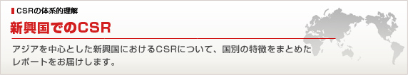 CSRの体系的理解 新興国でのCSR