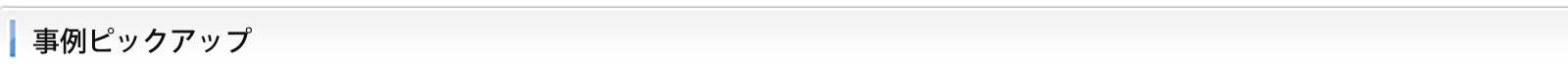 事例ピックアップ